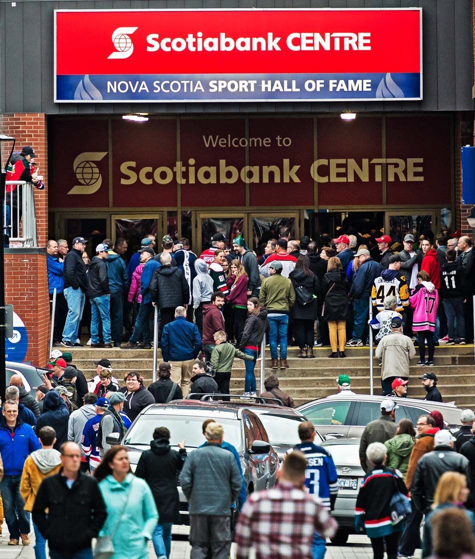Fans enter the Scotiabank Centre during Memorial Cup