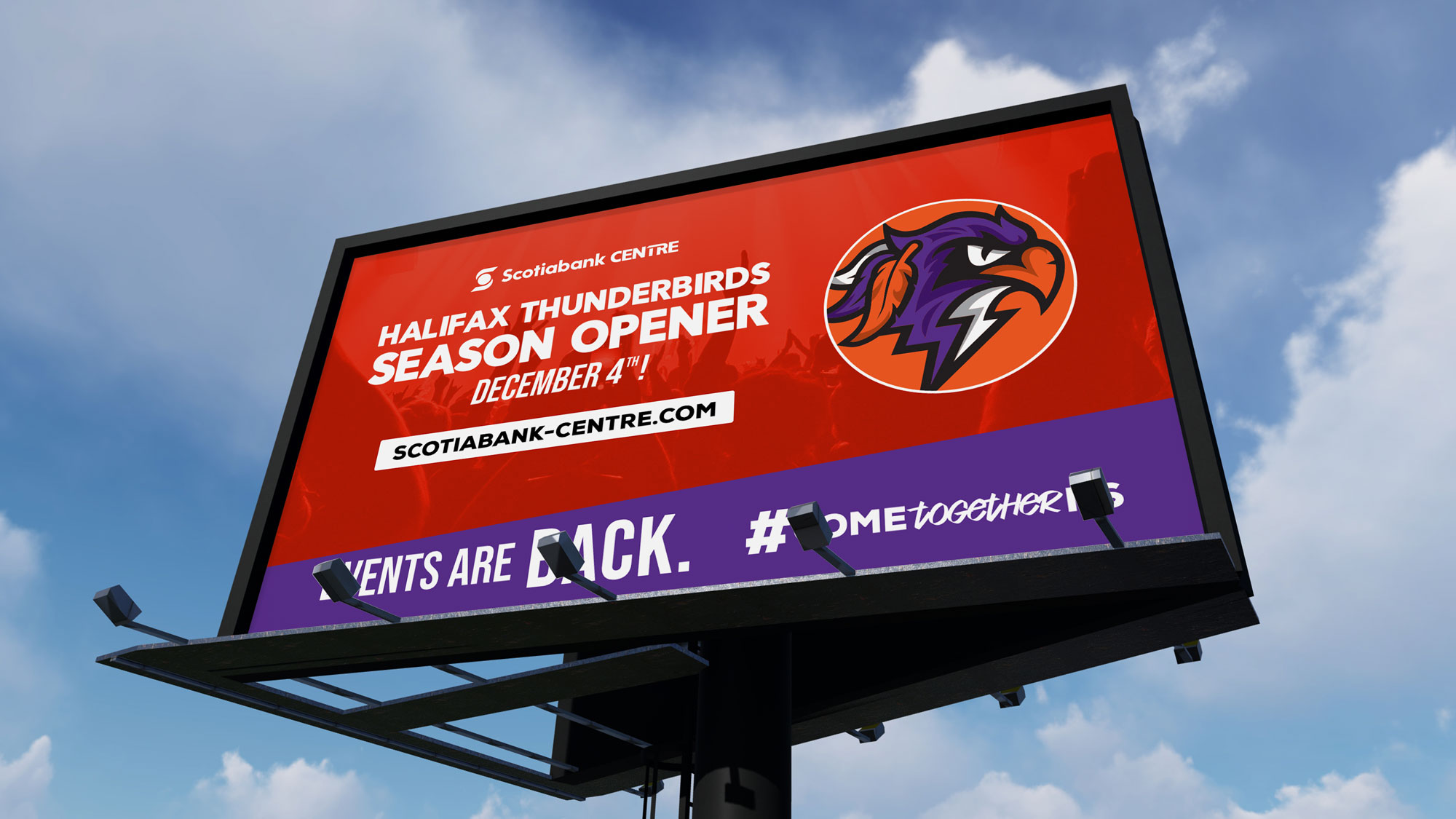 Events Are Back campaign billboard