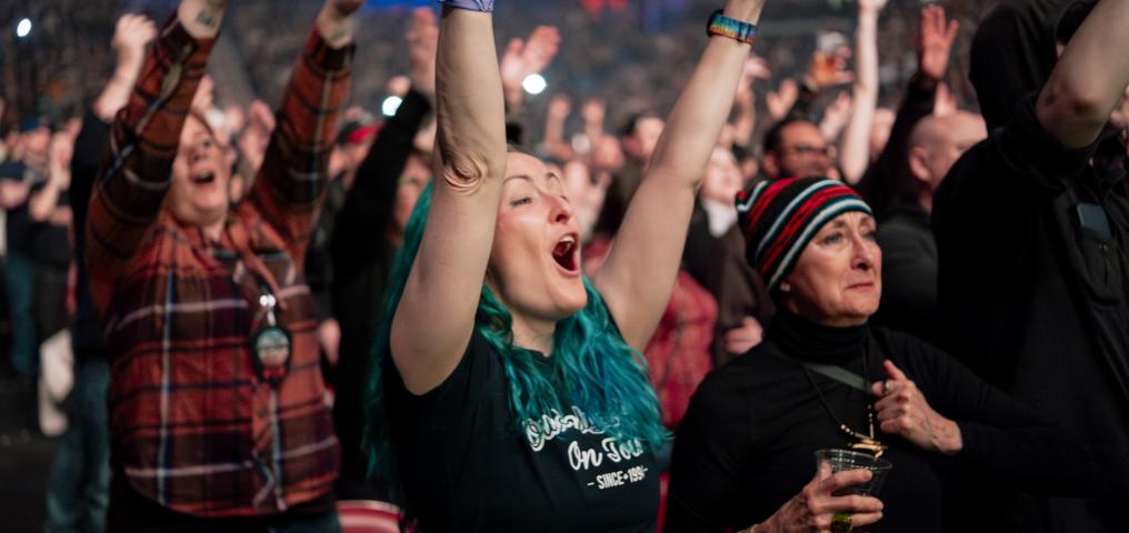 Fans cheer as OLP takes the stage - Credit Scott Blackburn