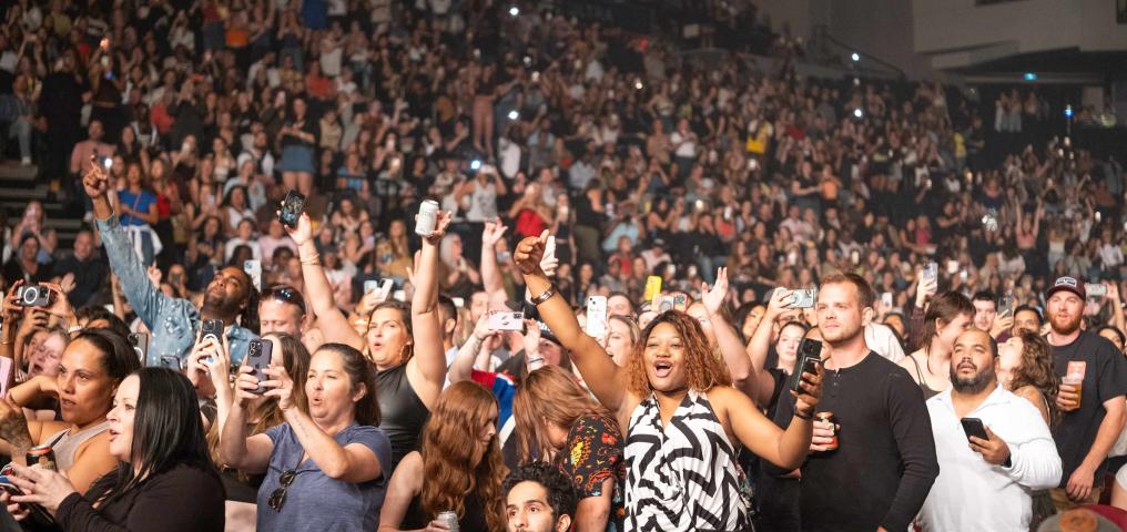 Fans cheer at the Sean Paul concert - Credit Scott Blackburn