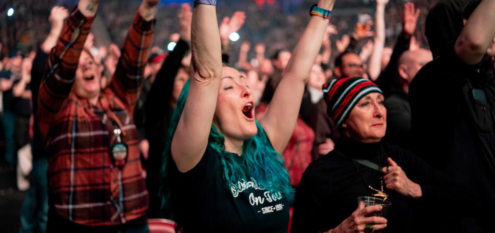 Fans cheer as OLP takes the stage - Credit Scott Blackburn
