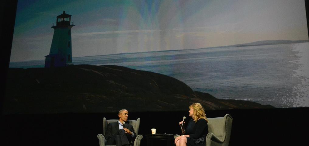 President Barack Obama at Scotiabank Centre. Photo: Nova Scotia Co-Operative Council 