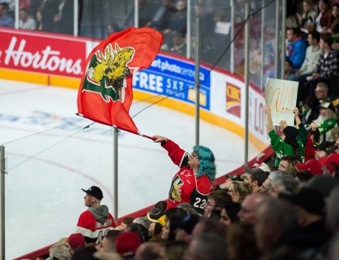 Hometown pride was flying high at the 2019 Memorial Cup at Scotiabank Centre. Photo: James Bennett